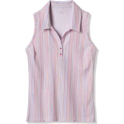 Travismathew Featherweight Active Racerback Polo In Foxglove Multi