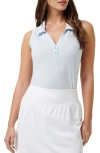 Travismathew Featherweight Active Sleeveless Polo In Heather Kentucky Blue