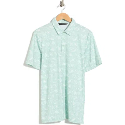 Travismathew Featherweight Cabana Performance Polo In Green