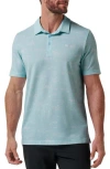 Travismathew Featherweight City Tropical Print Polo In Blue