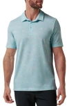 Travismathew Featherweight City Tropical Print Polo In Cory Blue