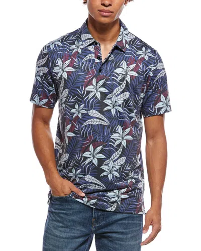 Travismathew Featherweight Open Polo Shirt In Animal Print