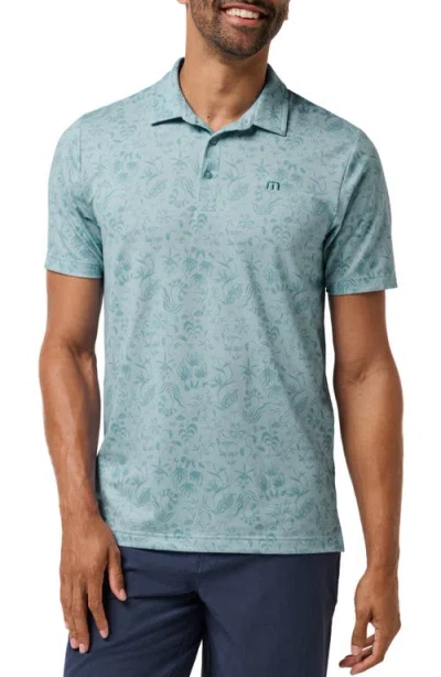 Travismathew Featherweight Paradise Floral Polo In Blue