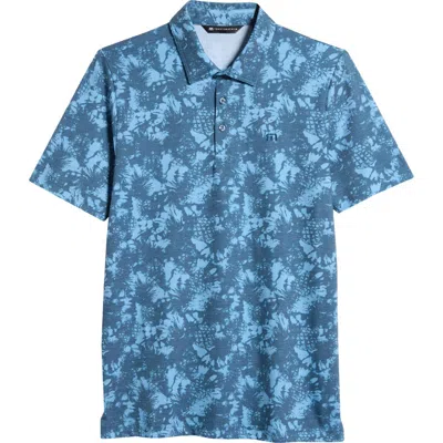 Travismathew Featherweight Please Tropical Polo In Dark Teal