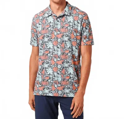 Travismathew Featherweight Sands Polo In Heather Medium Grey In Multi
