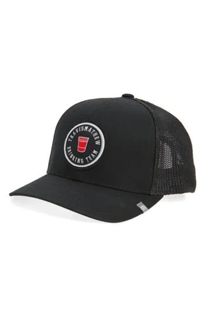 Travismathew Feel Good Baseball Cap In Black