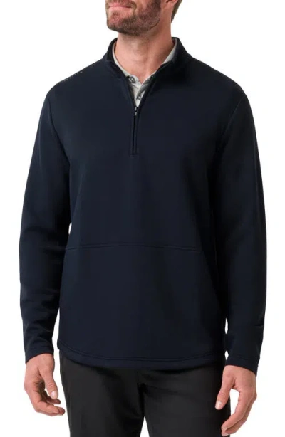 Travismathew Fibercloud Quarter Zip Sweatshirt In Blue