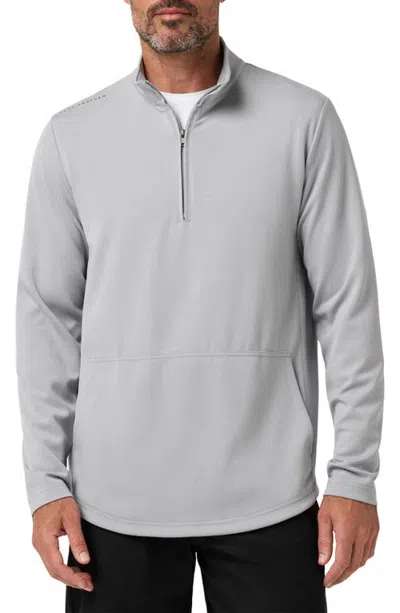 Travismathew Fibercloud Quarter Zip Sweatshirt In Light Grey