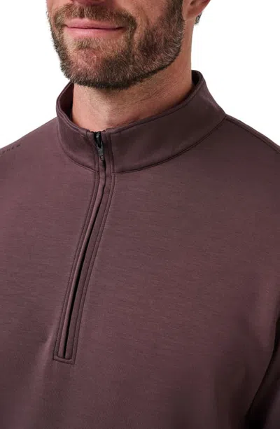 Travismathew Fibercloud Quarter Zip Sweatshirt In Red
