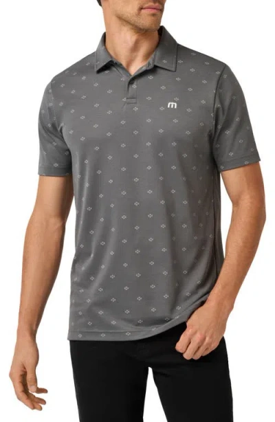 Travismathew Final State Geo Pattern Polo In Gray
