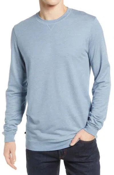 Travismathew Fink 2.0 Crewneck Sweatshirt In Heather Copen Blue