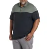 Travismathew Fit By Dxl Big & Tall Heater Pro Colorblock Poloshirt In Green
