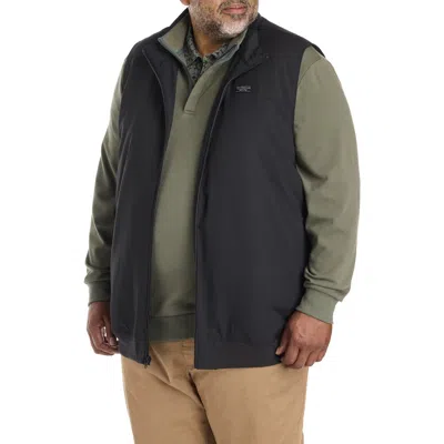 Travismathew Fit By Dxl Big & Tall Wanderlust Rip Stop Vest In Black