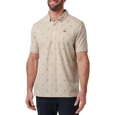 Travismathew Floral Button Down Polo In Brown