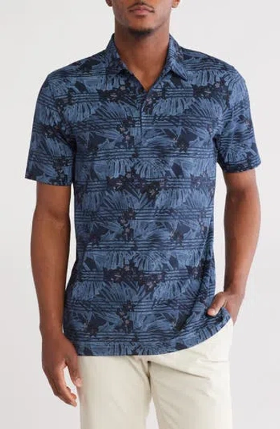 Travismathew Free Advice Short Sleeve Stretch Button-up Shirt In Total Eclipse