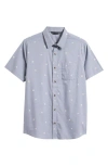 Travismathew French Rivera Short Sleeve Button-up Shirt In Quiet Shade