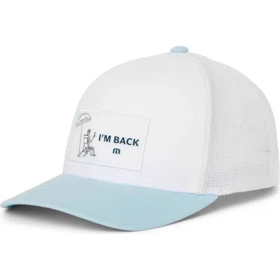 Travismathew Full Send Snapback Baseball Cap In White