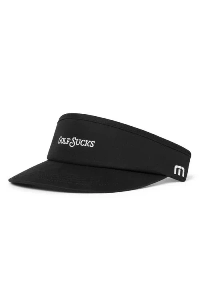 Travismathew Golf Sucks Adjustable Visor In Black