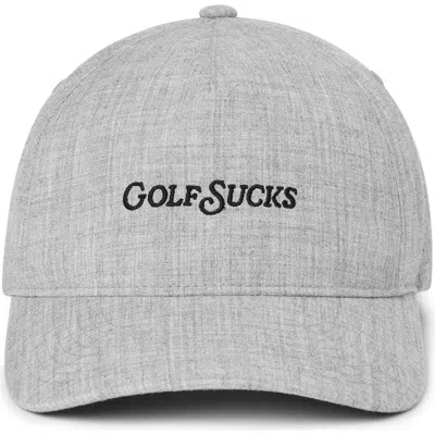 Travismathew Golf Sucks Six-panel Snapback Cap In Gray