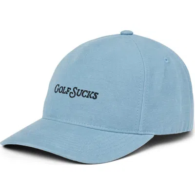 Travismathew Golf Sucks Six-panel Snapback Cap In Copen Blue