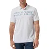 Travismathew Good Good Chest Stripe Polo In White