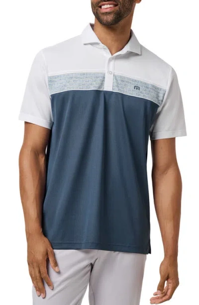 Travismathew Good Good Colorblock Polo In White