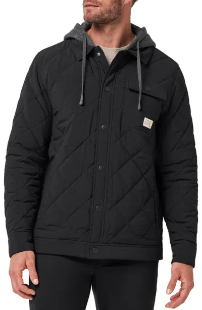 Travismathew Grey Wave 2.0 Performance Quilted Jacket In Black