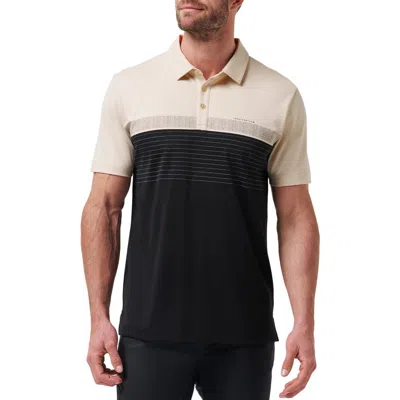 Travismathew Hang Glide Cotton Blend Polo In Black
