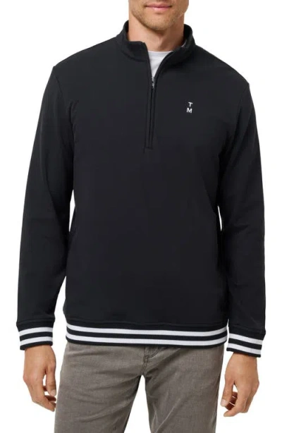 Travismathew Happier Hour Quarter Zip Top In Black