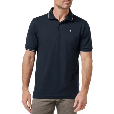 Travismathew Happier Hour Tipped Cotton Polo In Black