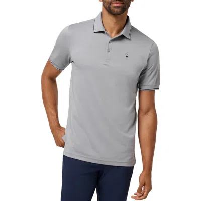 Travismathew Happier Hour Tipped Cotton Polo In Gray