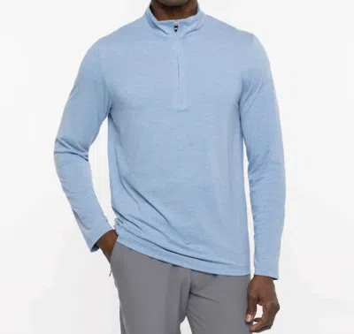 Travismathew Havasu 2.0 Quarter Zip Pullover In Heather Blue