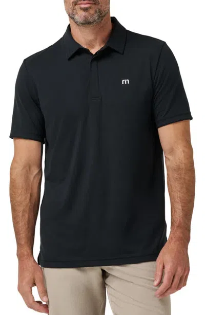 Travismathew Heater Performance Jersey Polo In Black