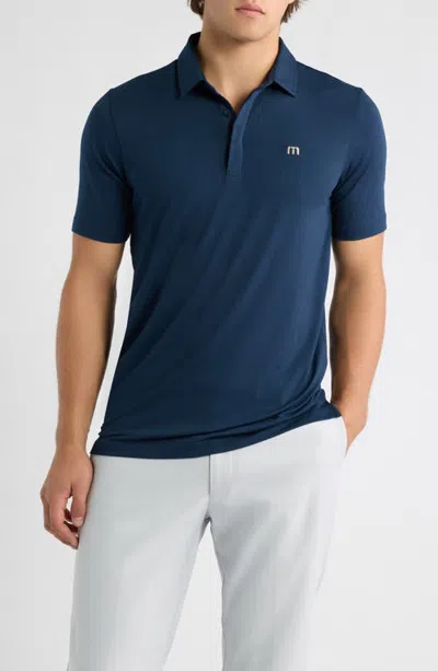 Travismathew Heater Performance Jersey Polo In Blue