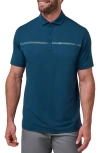 Travismathew Heater Pro Chest Stripe Polo In Blue