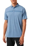 Travismathew Heater Pro Chest Stripe Polo In Light Teal