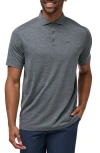 Travismathew Heater Pro Performance Golf Polo In Heather Grey