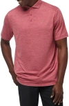 Travismathew Heater Pro Performance Golf Polo In Heather Scooter