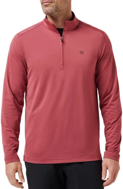 Travismathew Heater Pro Quarter Zip Pullover In Pink