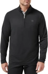 Travismathew Heater Pro Quarter Zip Pullover In Black