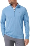 Travismathew Heater Pro Quarter Zip Pullover In Blue