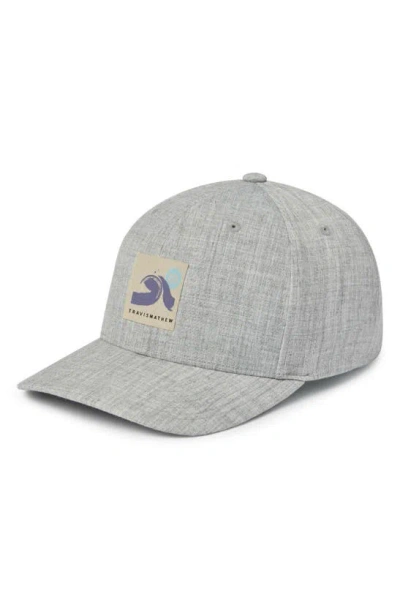 Travismathew Heathered Canvas Snapback Baseball Cap In Gray