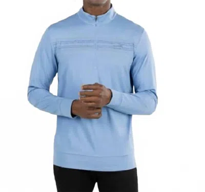 Travismathew Heritage Quarter Zip Jacket In Heather Riviera In Blue