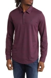 TRAVISMATHEW TRAVISMATHEW HERONDALE LONG SLEEVE COTTON BLEND POLO SHIRT