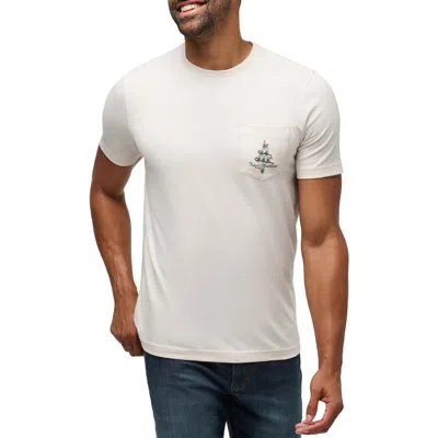 Travismathew Hot Buttered Rum Embroidered Pocket T-shirt In Moonbeam