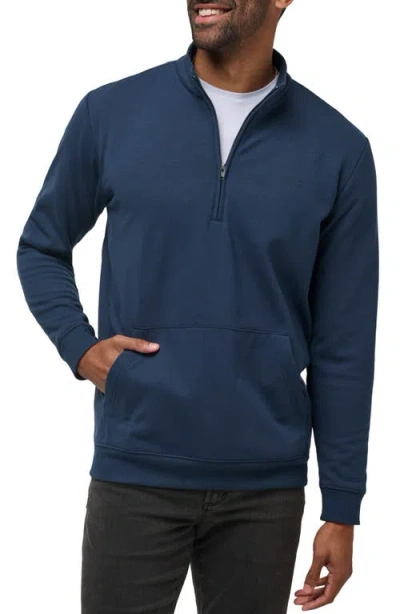 Travismathew Hotel Hopper Quarter Zip In Total Eclipse