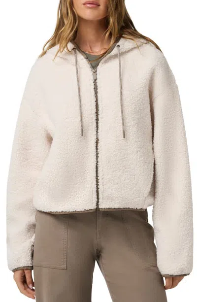 Travismathew Huddle Full Zip Fleece Hoodie In Neutral