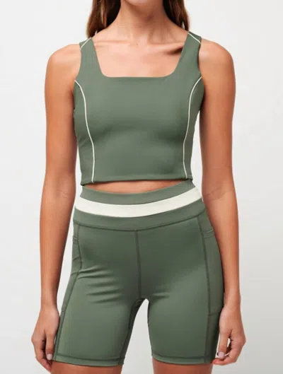 Travismathew Jetset Mindset Move Knit Tank Top In Agave Green In Multi