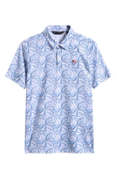 Travismathew Kids' Parade Day Cotton Blend Polo In Blue