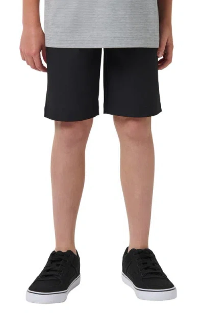 Travismathew Kids' Wanderlust Flat Front Stretch Shorts In Black